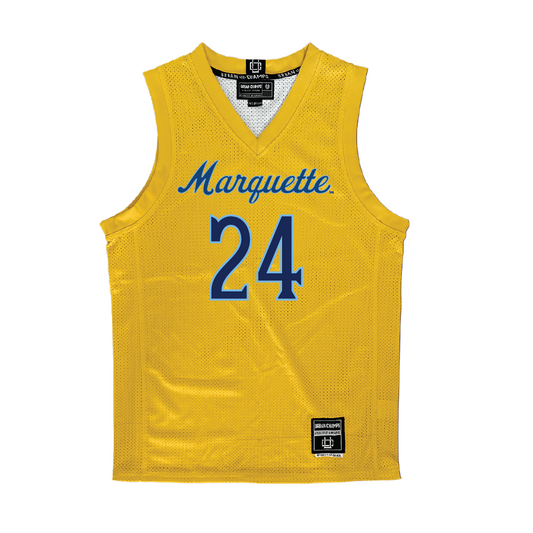 Gold Marquette Women's Basketball Jersey  - Ayuen Akot