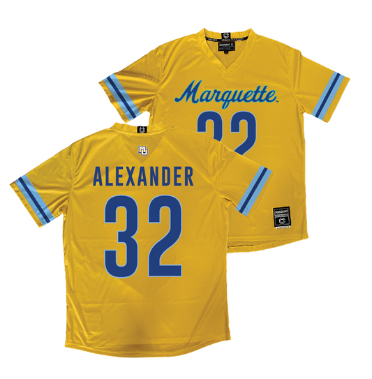 Gold Marquette Women's Lacrosse Jersey  - Taylor Alexander