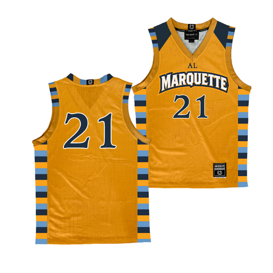 Marquette Men's Basketball Retro Gold Jersey - Alassane Amadou | #21