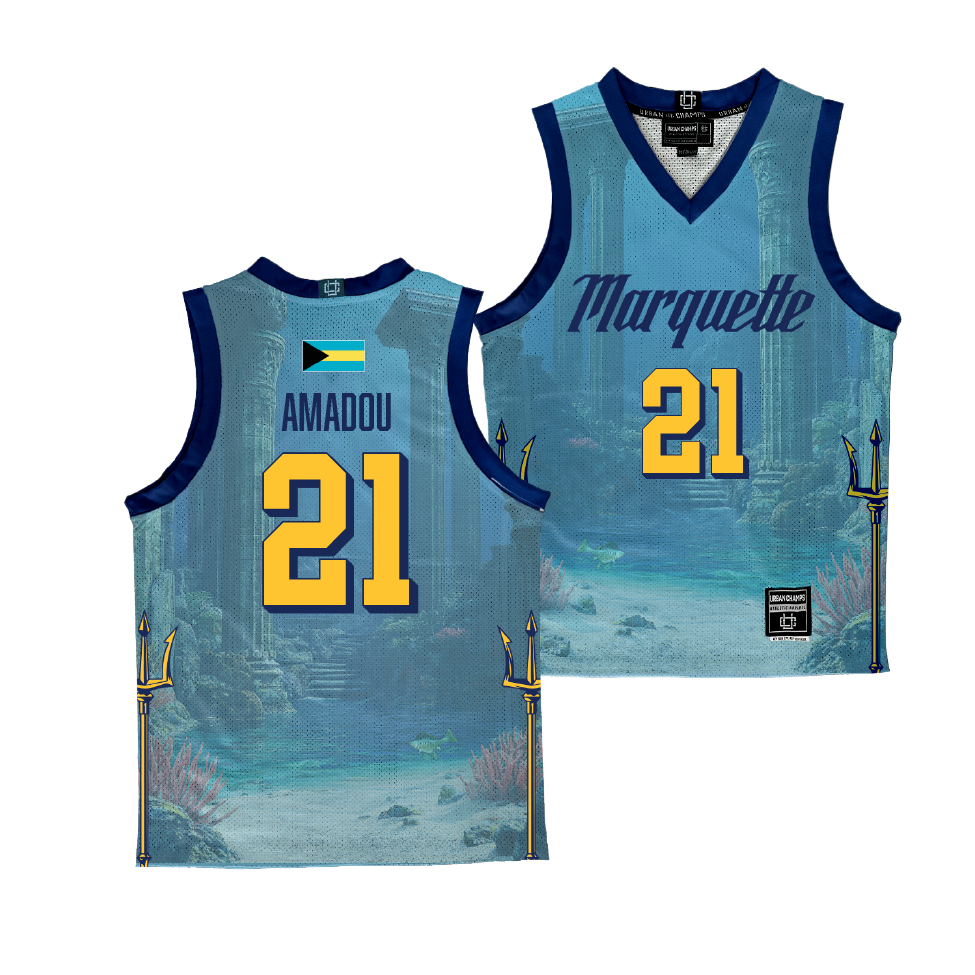 EXCLUSIVE: Marquette Bahamas Men’s Basketball Jersey - Alassane Amadou | #21