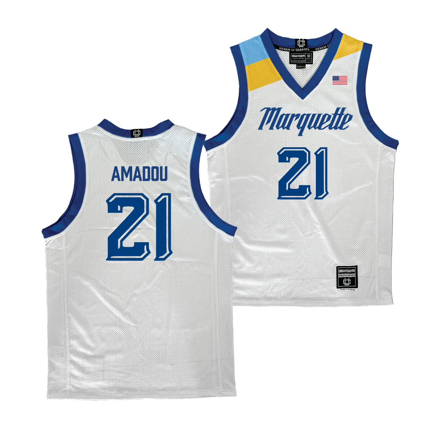 Marquette Men's Basketball White Jersey - Alassane Amadou