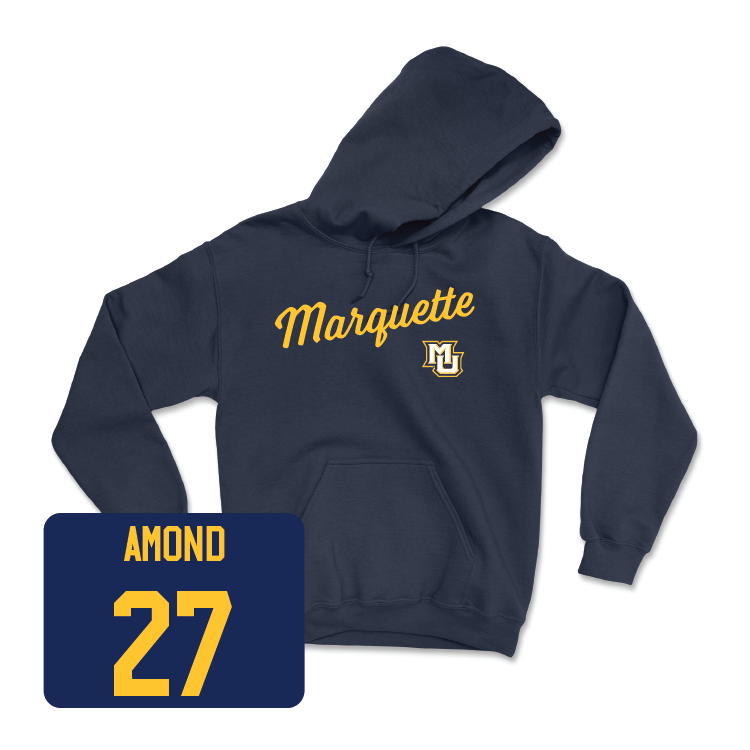 Navy Men's Soccer Script Hoodie - Ryan Amond