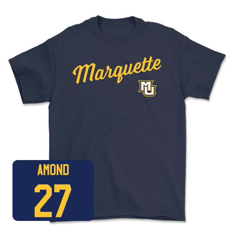 Navy Men's Soccer Script Tee - Ryan Amond