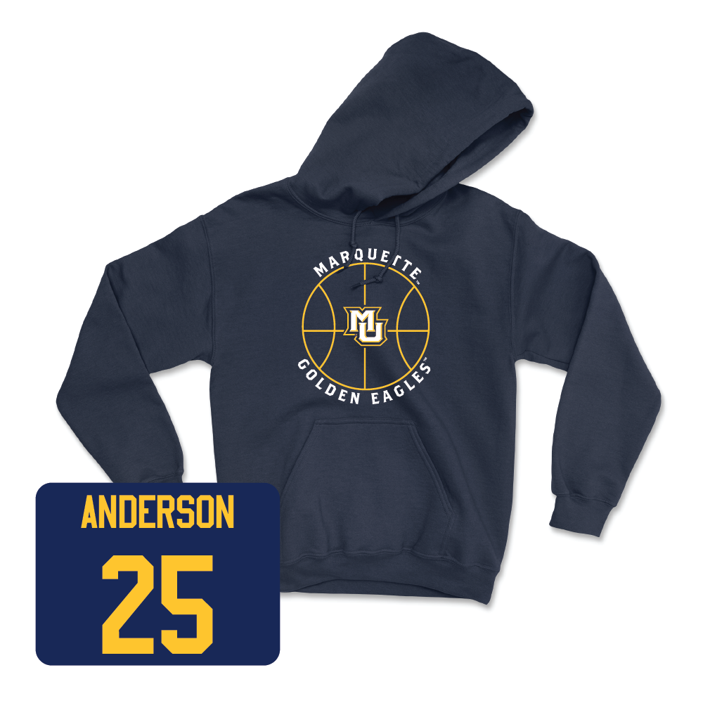 Navy Men's Basketball Hardwood Hoodie  - Jack Anderson