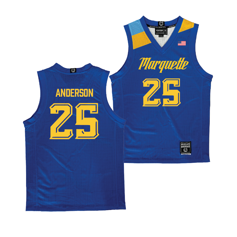 Navy Marquette Men's Basketball Jersey  - Jack Anderson