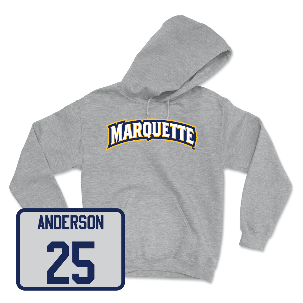 Sport Grey Men's Basketball Wordmark Hoodie  - Jack Anderson