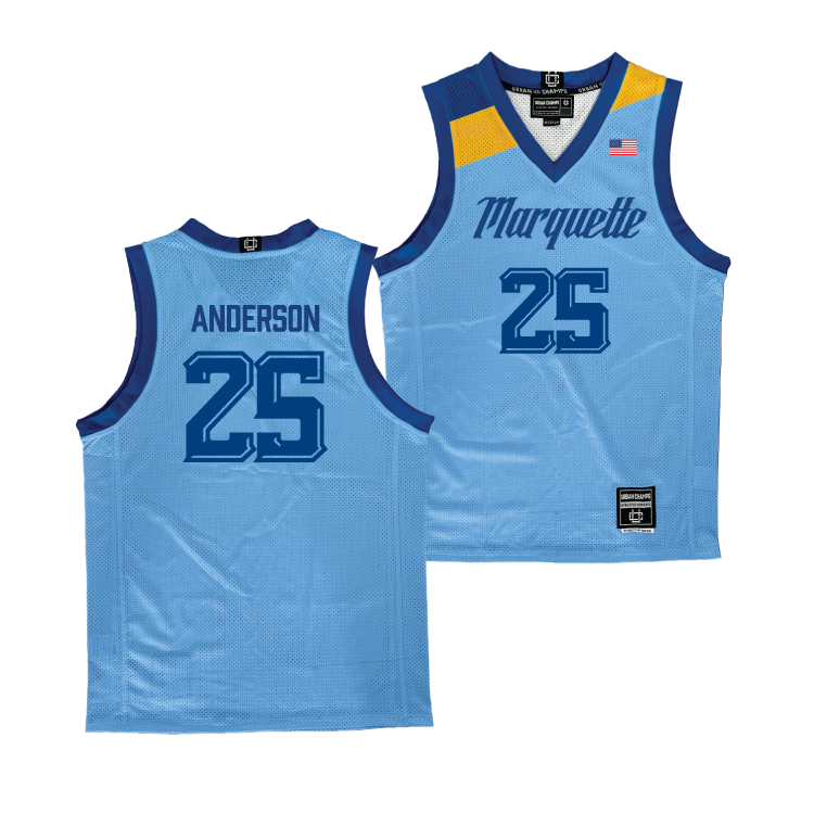 Championship Blue Marquette Men's Basketball Jersey  - Jack Anderson