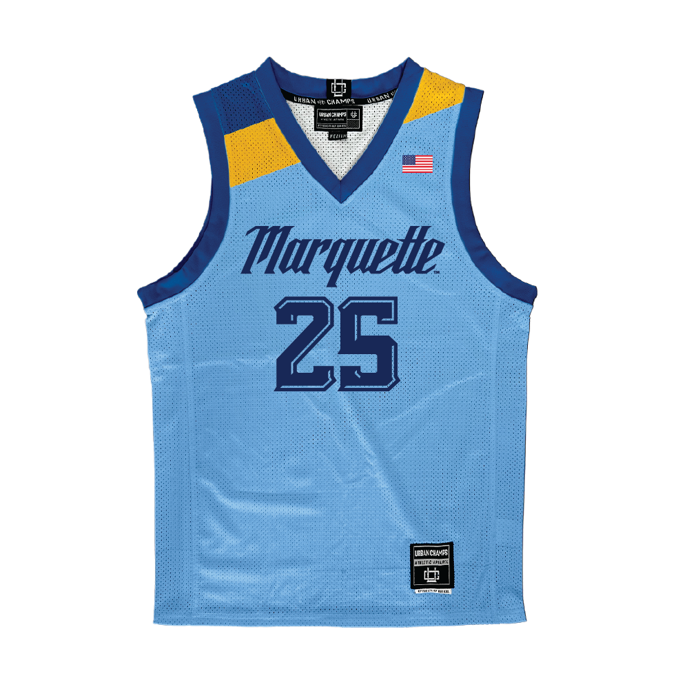 Championship Blue Marquette Men's Basketball Jersey  - Jack Anderson