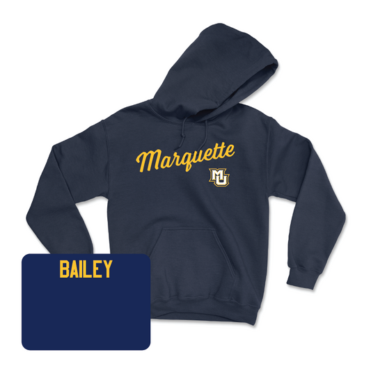 Navy Track & Field Script Hoodie - Josh Bailey