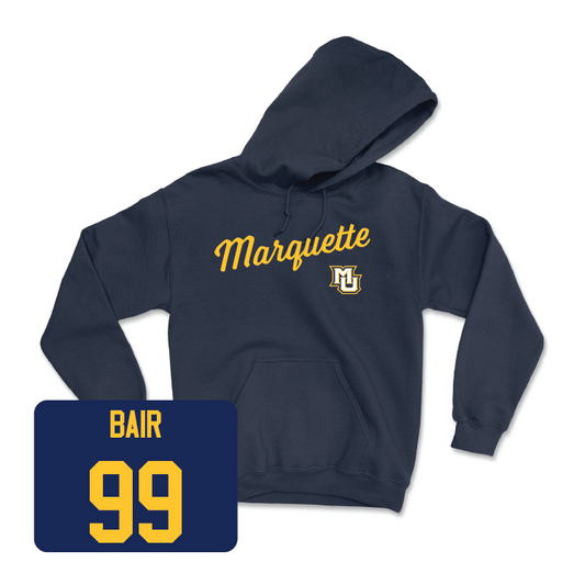 Navy Men's Lacrosse Script Hoodie - Jake Bair