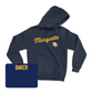 Navy Track & Field Script Hoodie  - Sanai Baker