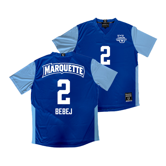 Navy Marquette Men's Soccer Jersey - Kyle Bebej