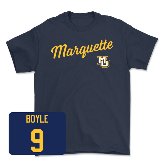 Navy Women's Soccer Script Tee - Aislinn Boyle