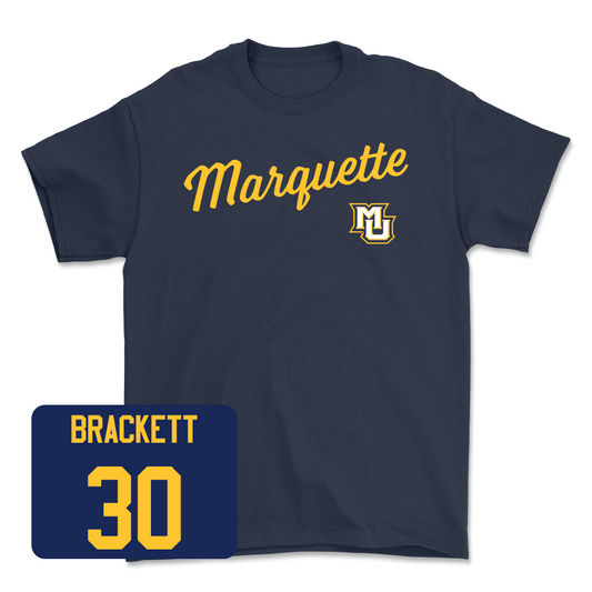 Navy Women's Lacrosse Script Tee  - Abigail Brackett