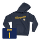 Navy Men's Soccer Script Hoodie  - Marten Brink