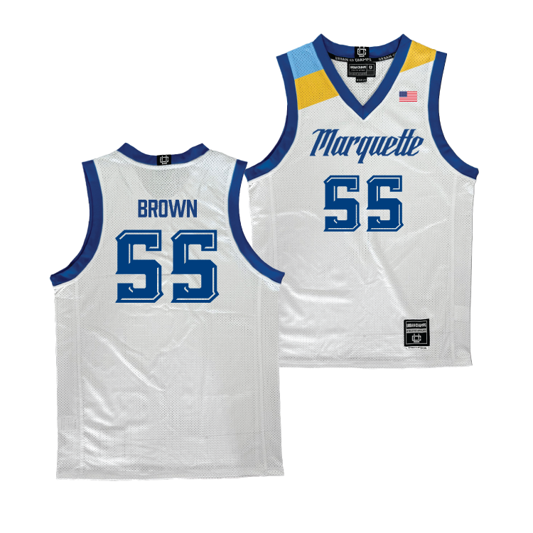 Marquette Men's Basketball White Jersey - Cameron Brown