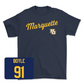 Navy Men's Lacrosse Script Tee - Brenden Boyle