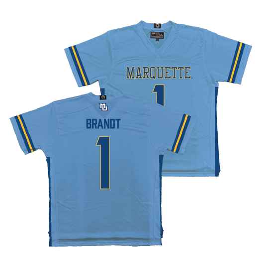 Championship Blue Marquette Men's Lacrosse Jersey - Carsen Brandt | #4