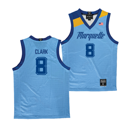 Championship Blue Marquette Men's Basketball Jersey  - Joshua Clark