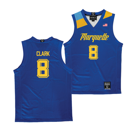 Navy Marquette Men's Basketball Jersey  - Joshua Clark