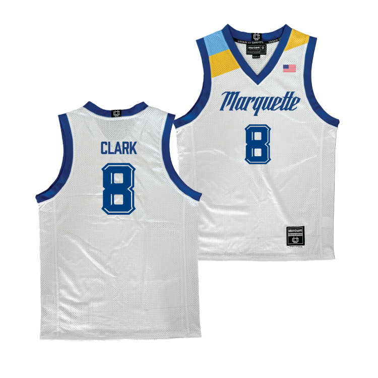 Marquette Men's Basketball White Jersey  - Joshua Clark