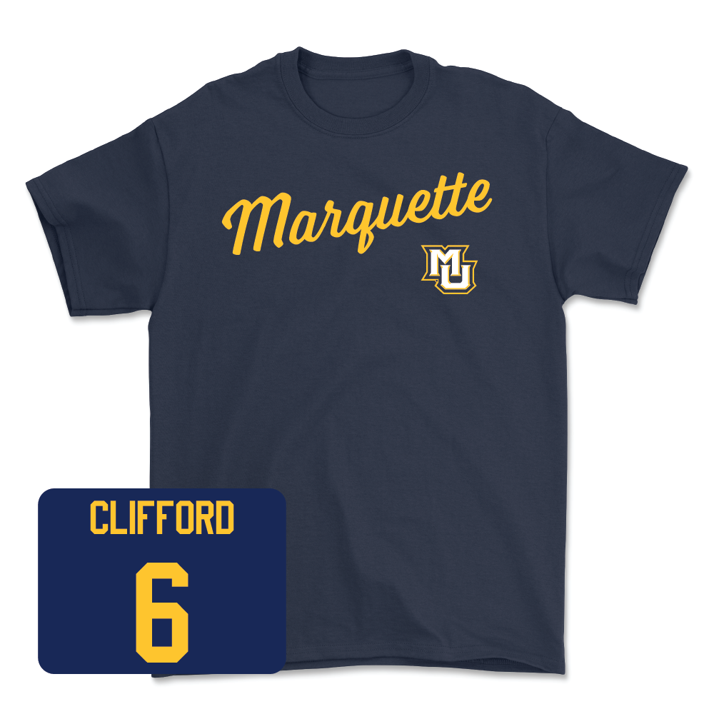 Navy Women's Volleyball Script Tee  - Meghan Clifford