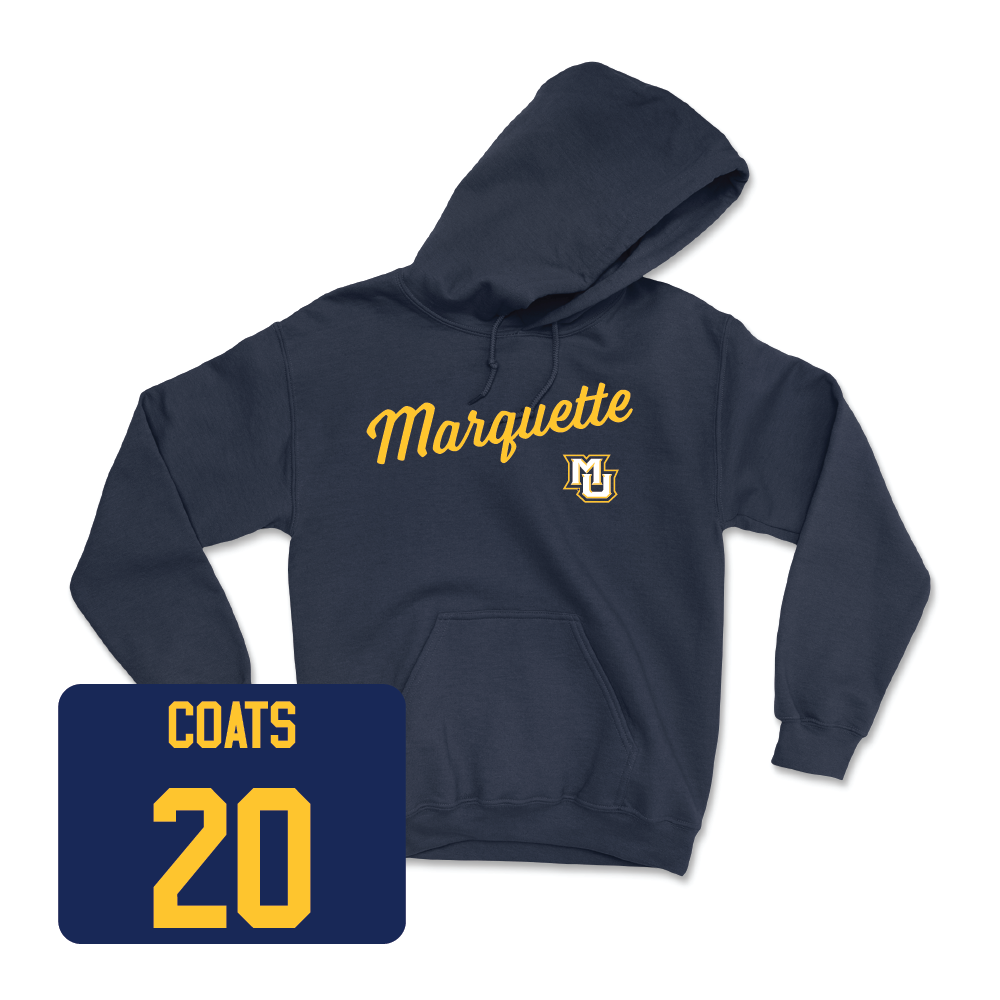 Navy Women's Soccer Script Hoodie  - Lilly Coats