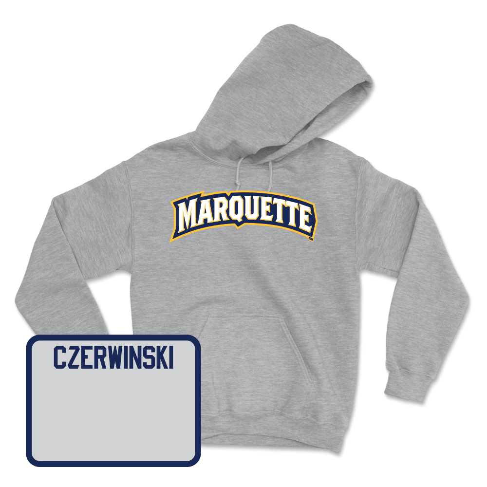 Sport Grey Track & Field Wordmark Hoodie  - Russell Czerwinski