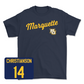 Navy Women's Soccer Script Tee - Haley Christianson