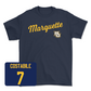 Navy Men's Soccer Script Tee - Antonio Costabile