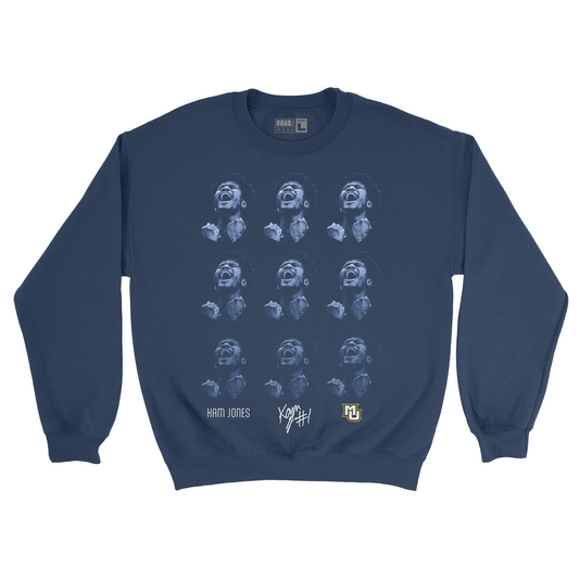 EXCLUSIVE RELEASE: Kameron Jones Patterned Navy Crew