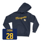 Navy Women's Lacrosse Script Hoodie  - Hannah Evens