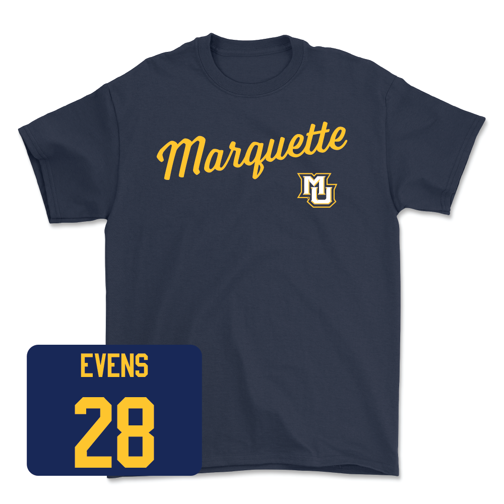 Navy Women's Lacrosse Script Tee  - Hannah Evens