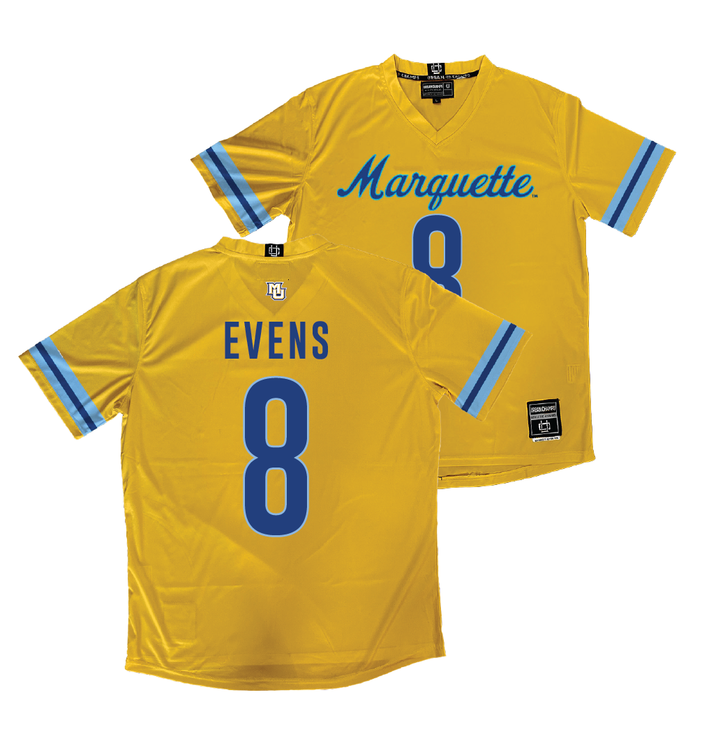 Gold Marquette Women's Lacrosse Jersey  - Julia Evens