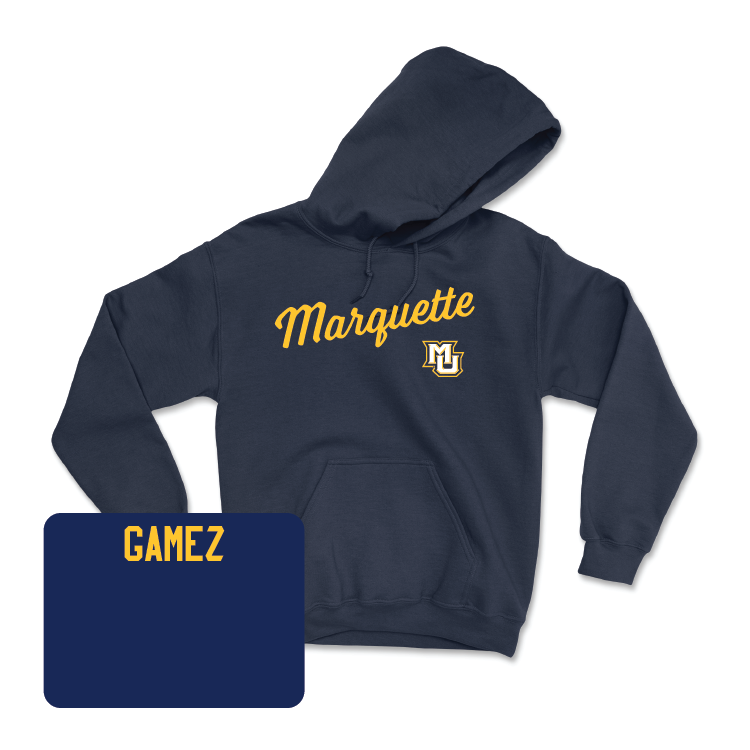 Navy Track & Field Script Hoodie - Talon Gamez