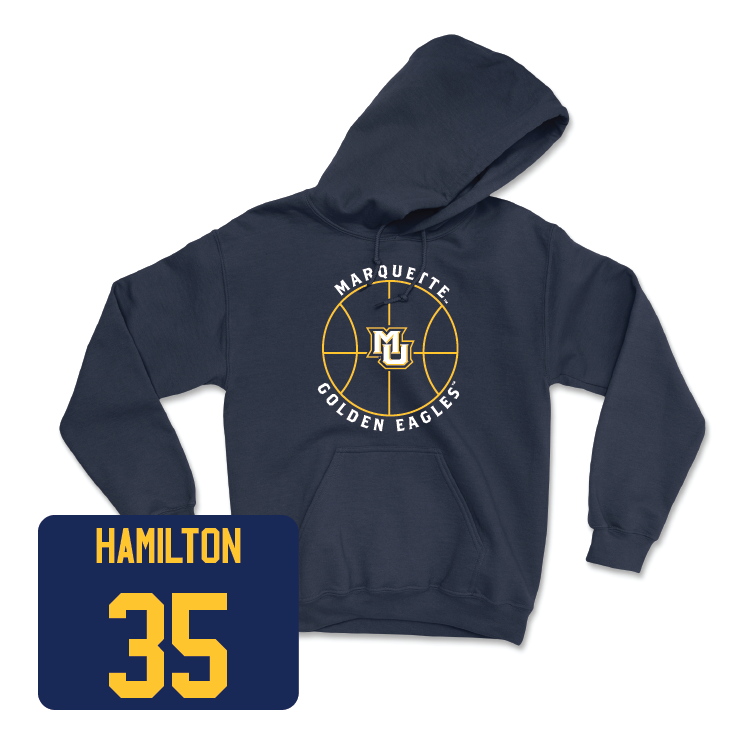 Navy Men's Basketball Hardwood Hoodie - Caedin Hamilton