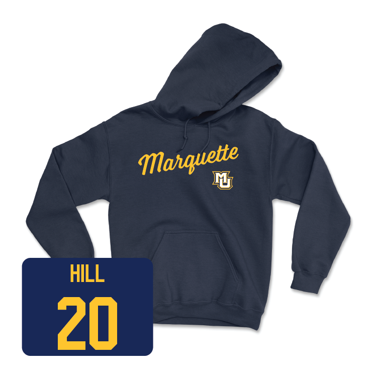 Navy Women's Soccer Script Hoodie - Marina Hill