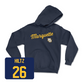 Navy Men's Lacrosse Script Hoodie  - Hayden Hiltz