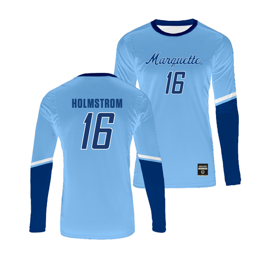 Championship Blue Marquette Women's Volleyball Jersey - Ella Holmstrom