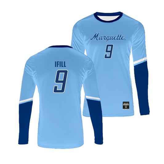 Championship Blue Marquette Women's Volleyball Jersey - Sienna Ifill