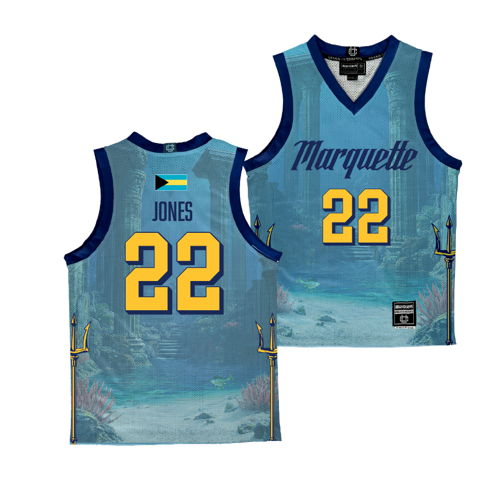 EXCLUSIVE: Marquette Bahamas Men’s Basketball Jersey - Sean Jones | #22