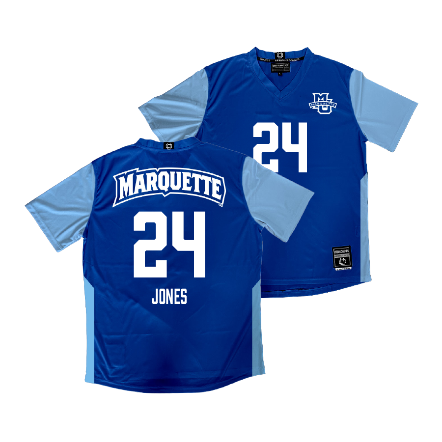 Navy Marquette Men's Soccer Jersey - Donovan Jones