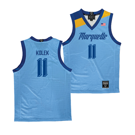 Championship Blue Marquette Men's Basketball Jersey