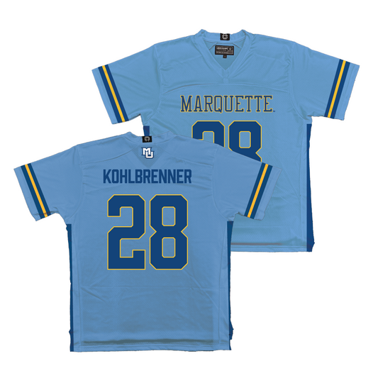 Championship Blue Marquette Men's Lacrosse Jersey - Andrew Kohlbrenner | #28