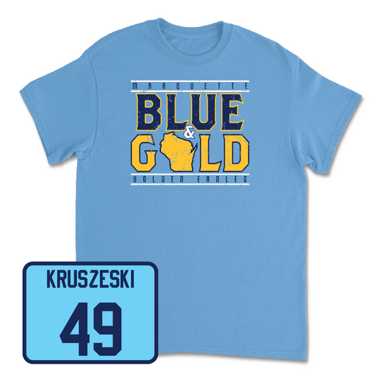 Championship Blue Men's Lacrosse State Tee - Max Kruszeski
