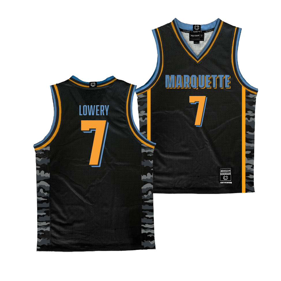 Marquette Men’s Basketball Players’ Edition Black Jersey - Zaide Lowery | #7