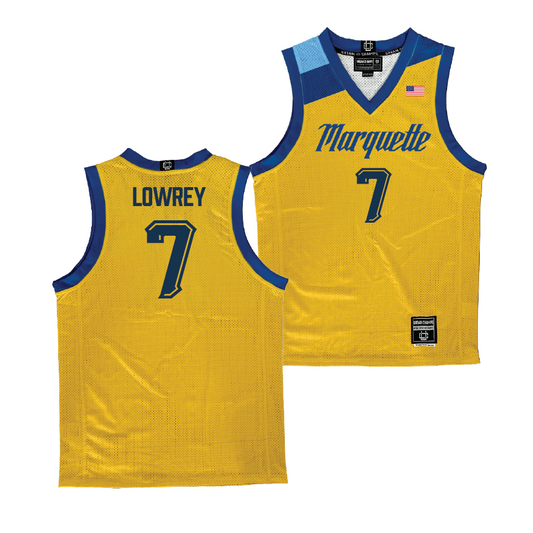 Gold Marquette Men's Basketball Jersey - Zaide Lowery