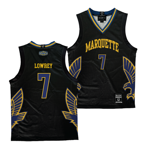 Navy Marquette Men's Basketball Jersey - Zaide Lowery