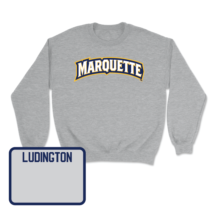 Sport Grey Track & Field Wordmark Crew - Carol Ludington