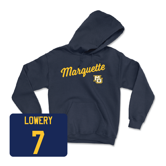 Navy Men's Basketball Script Hoodie